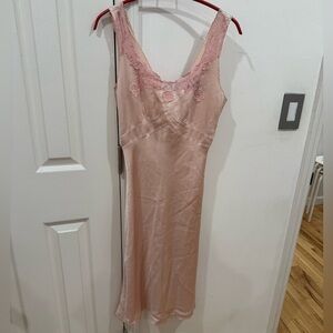 Luna Bi Pink Silk Slip Dress